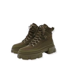 37KHAKI Track-sole Boots